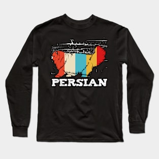 Persian Cat - Retro Style Cat Vintage Kitty Long Sleeve T-Shirt